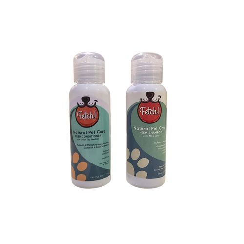 Fetch! Travel Set Cat and Dog Shampoo and Conditioner - Anti Tick and Fleas - Fetch! Naturals